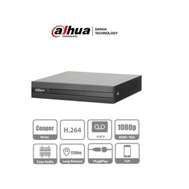 DVR DAHUA XVR1A04 4 CANALES HDCVI PENTAHIBRIDO 1080P LITE/720P/6TB/P2P