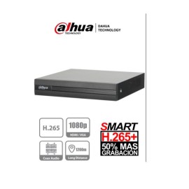 DVR DAHUA 8 CANALES 1080P 4MP 720P H265+ IP ADI 8+4 6TB (XVR1B08H)