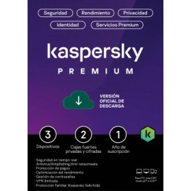 Kaspersky Premium 3 Dispositivos 1 Año (Total Security)  ESD KL1047ZDCFS EAN UPC