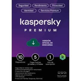 Kaspersky Premium 10 Dispositivos 1 Año (Total Security) ESD KL1047ZDKFS EAN UPC