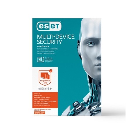 Antivirus ESET Multidevice Security, 3 licencias, 1 Año(s), Caja Multidevice Security TMESET-205  EAN 8588008230817UPC